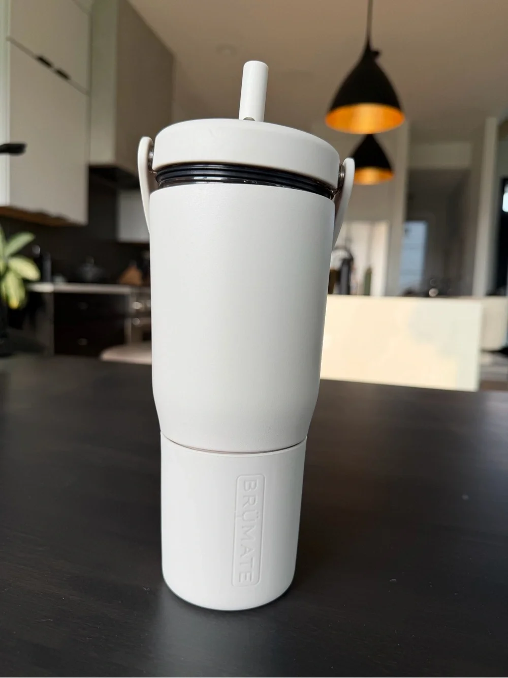 BrüMate Resa Ivory Tumbler with silicone straw and locking leakproof lid 25oz